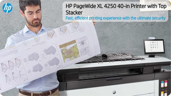 HP PageWide XL 4250 40” Printer with Top Stacker | 86Z38A - HP PageWide XL 4250 40” Printer with Top Stacker | 86Z38A