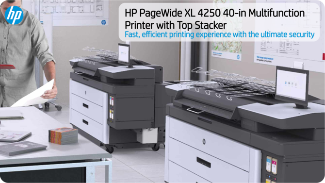 HP PageWide XL 4250 40” MFP with Top Stacker (86Z39A) - HP PageWide XL 4250 40” MFP with Top Stacker | 86Z39A